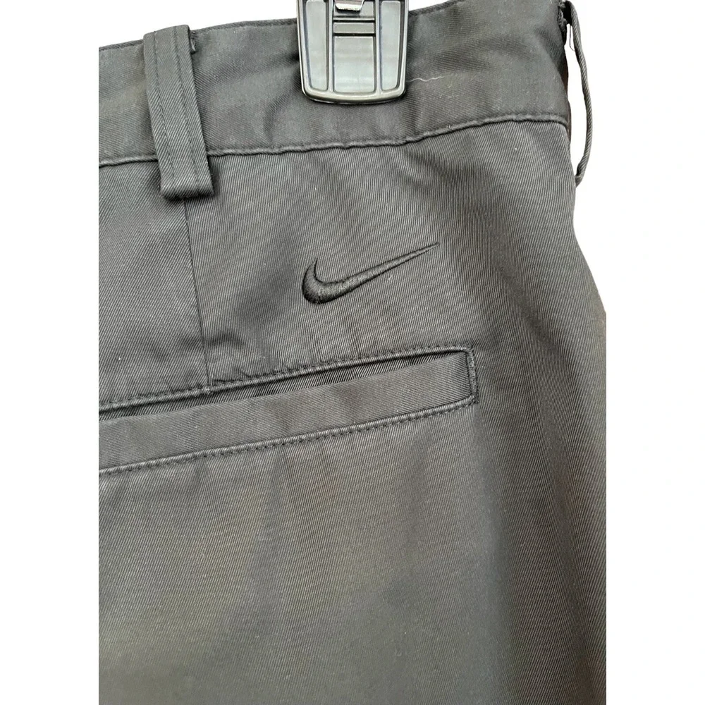 Nike Golf Pants Men's 36x32 Black Dri-FIT Flat Front Performance Stretch
